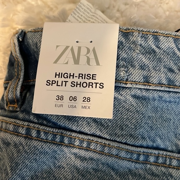 Zara jean shorts, new high-rise Sz 6 - Picture 4 of 4